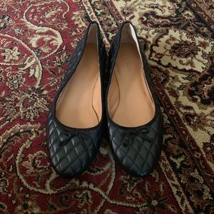 NWOT black quilted flats -J.Crew Factory